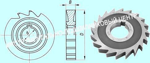 Фреза дисковая пазовая  100х12х32 Р6М5, Z =20