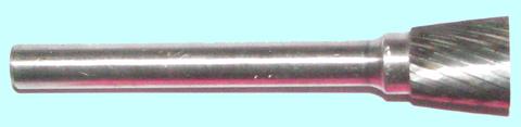 Борфреза тв.спл. с обратным конусом d10х10х6х65 13° спиральная насечка  (N10 10М06) "CNIC"