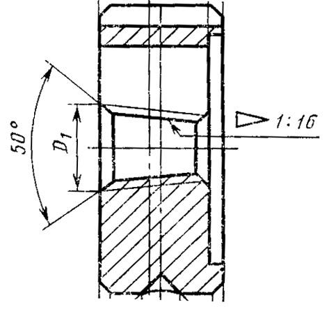 Плашка Коническая дюймовая   К 2"(NPT), 11 1/2 ниток/дюйм, dнар.105мм