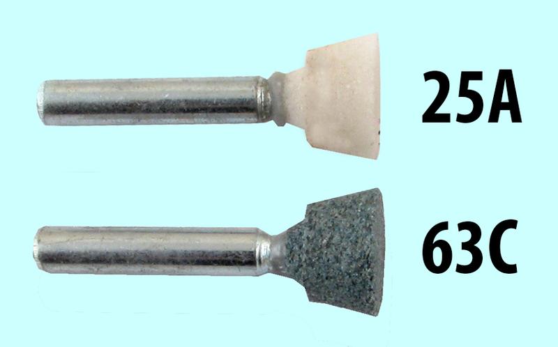Головка абразивная 40х10х6 DW(ГУ) 63С F60(25Н) O(СТ1) с хвостовиком "CNIC"