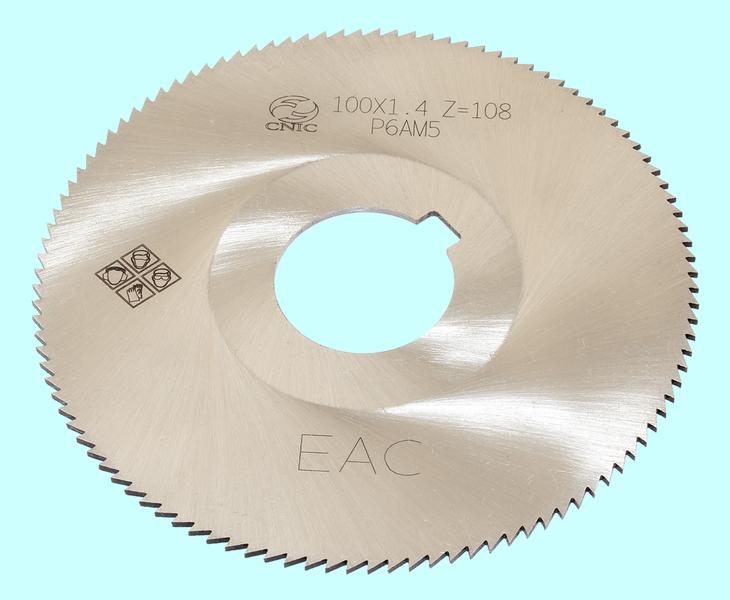 Фреза отрезная  100 х 1,4 х 27  тип1  Z=108 Р6АМ5 "CNIC"