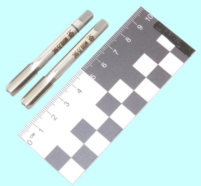 Метчик М 8,0 х 0,75 9ХС ручной, комплект из 2-х шт. "TLX"