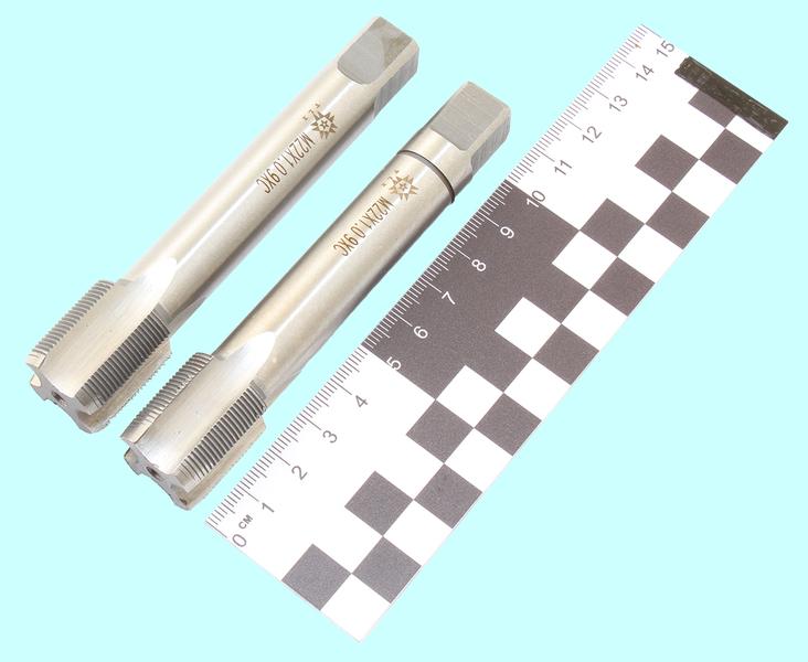 Метчик М22,0 х 1,0 9ХС ручной, комплект из 2-х шт. "TLX"