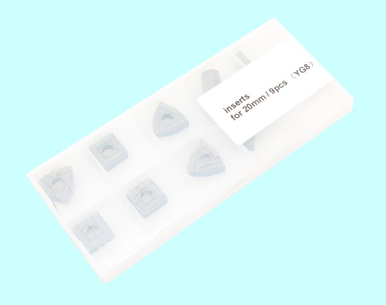 Набор сменных пластин из 9шт ВК8 для набора резцов 20х20мм "CNIC"