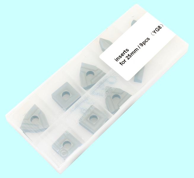 Набор сменных пластин из 9шт ВК8 для набора резцов 25х25мм "CNIC"