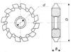 Фреза m 1,0 №4 50х16х4,0 9ХС, 20 град, Z=14